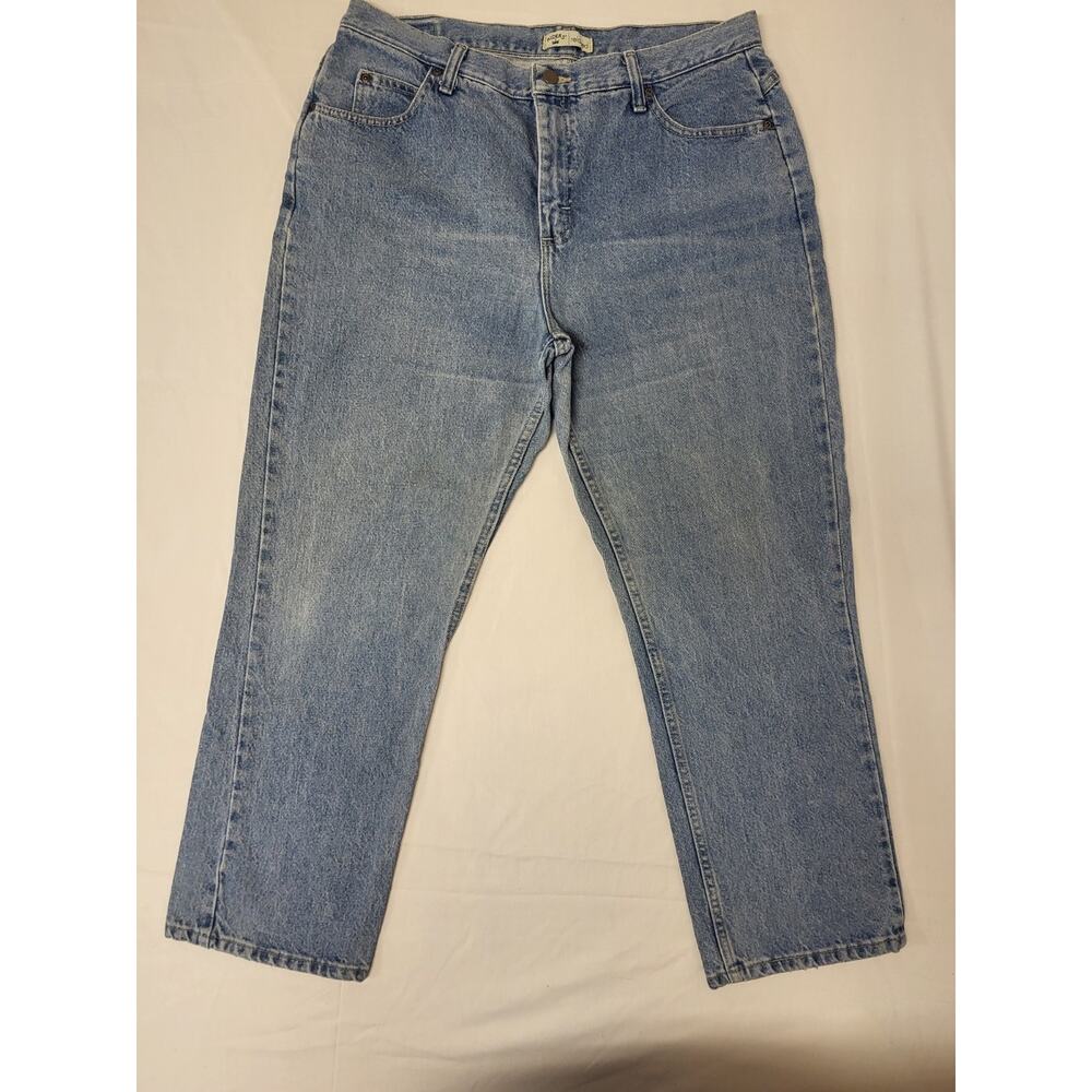 Lee Riders Womens 16P Petite Relaxed Fit Jeans Blue Denim